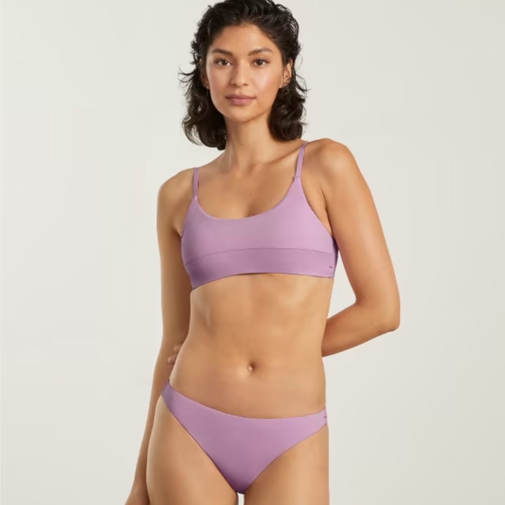 Everlane Scoop Neck Bikini Top in Lavender XS NWT